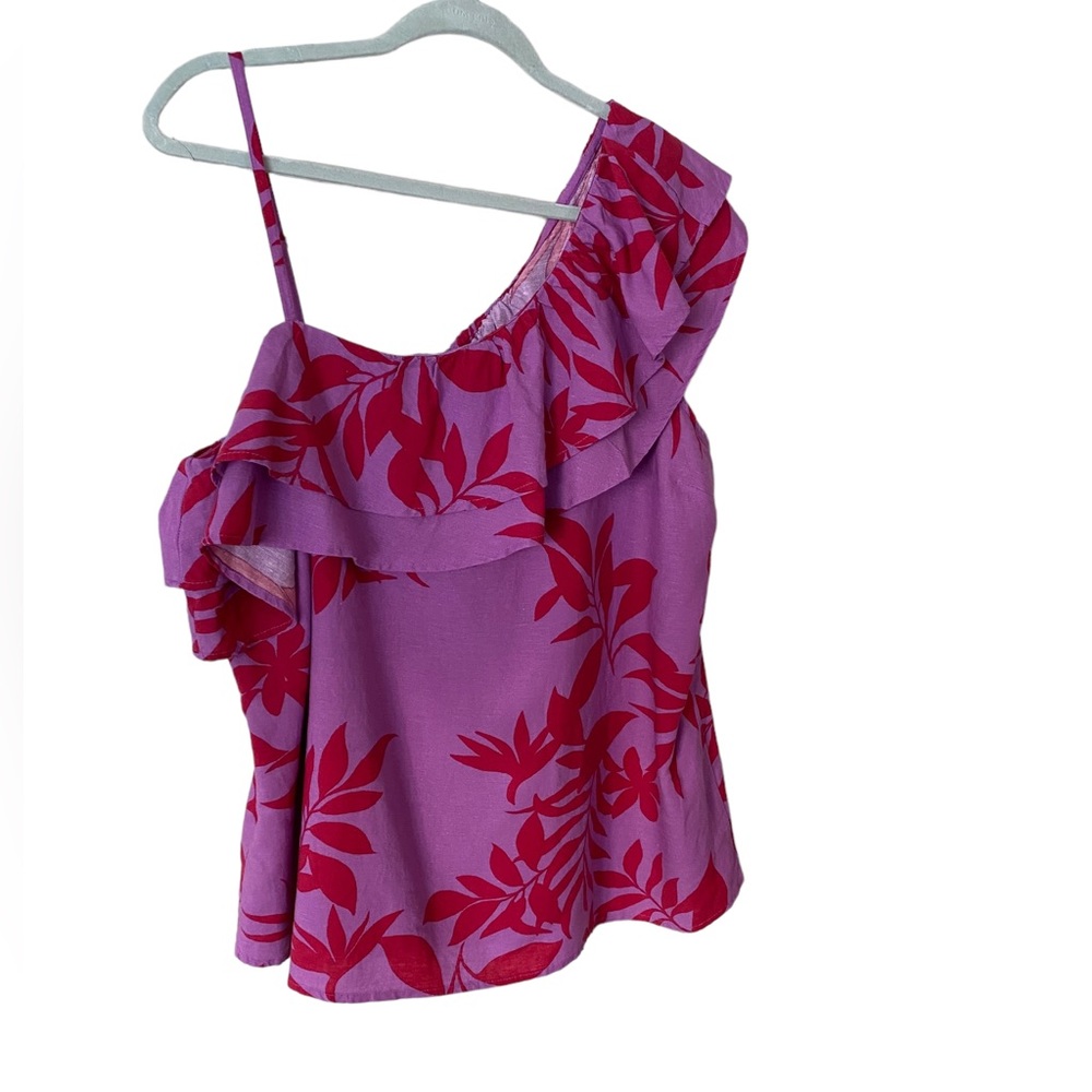 OLD NAVY one shoulder red/ purple shirt